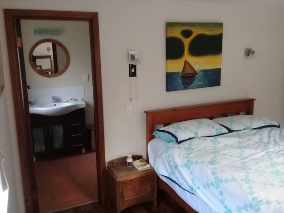 This is the roomy double bedroom with adjoining ensuite bathroom