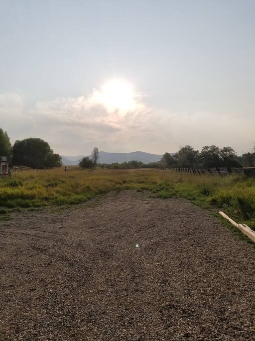 view from parking area