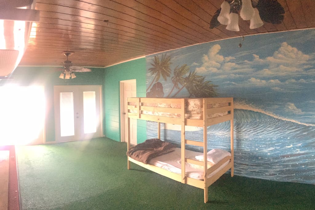 up to 4 bunk beds can be made available in the florida room for kids to have their 'own space'.