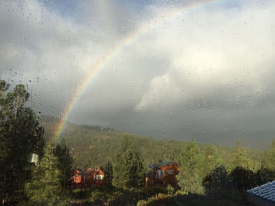 rainbow watching on rainy days