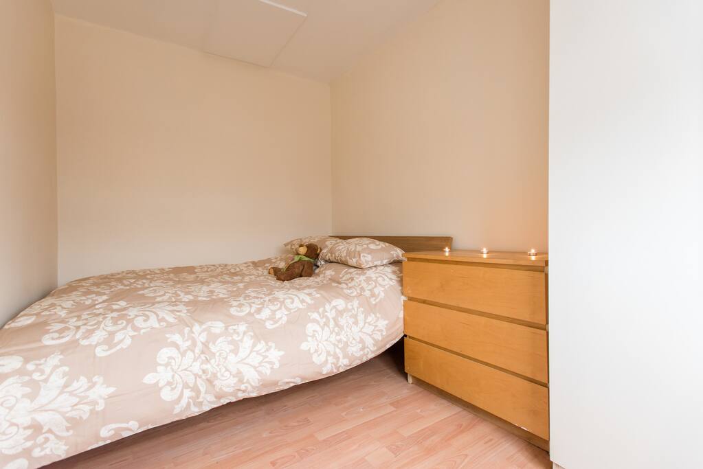 A very comfortable and spacious king size bed.