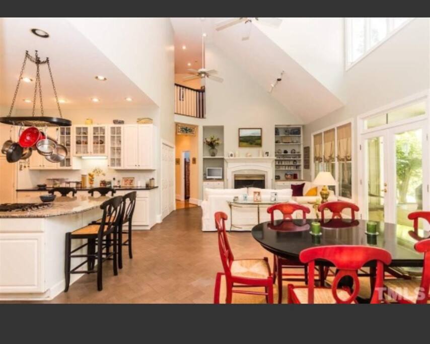 The spacious kitchen/living room welcome you