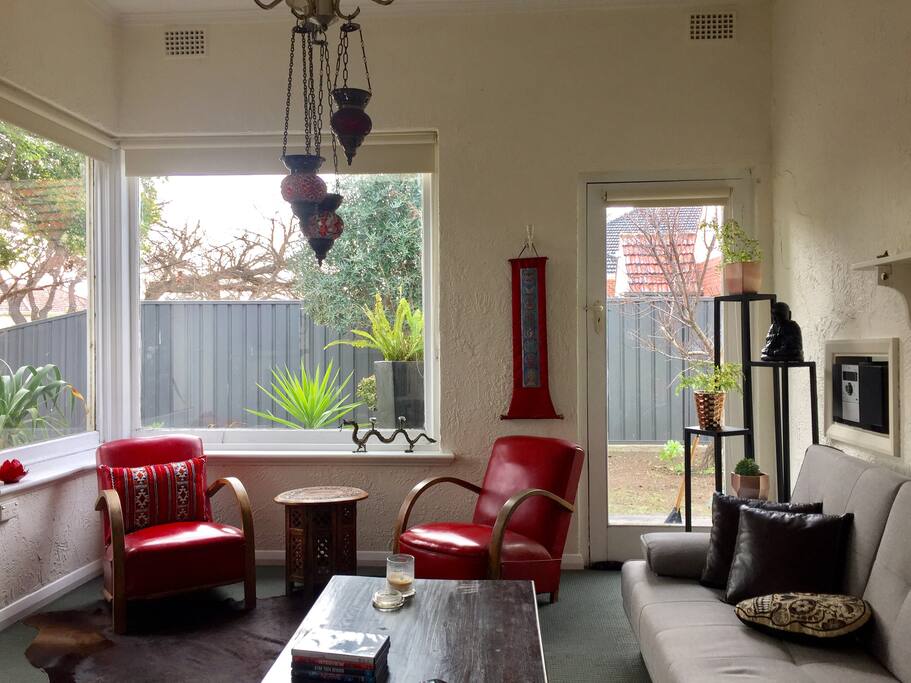 Lounge area with ample natural light!