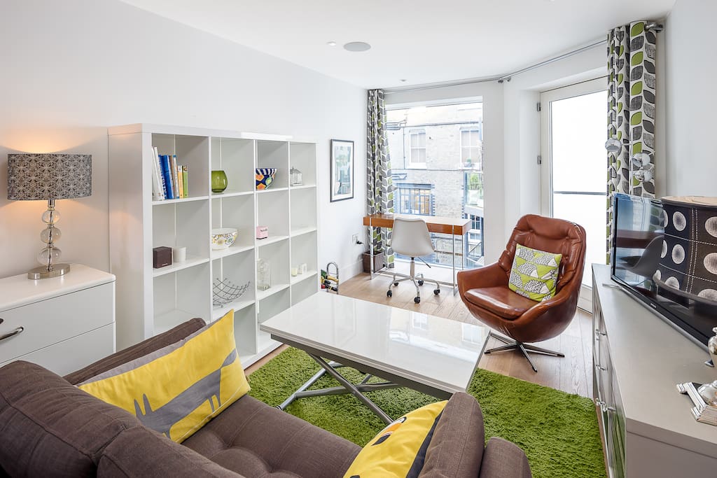 Living room with Balcony view
