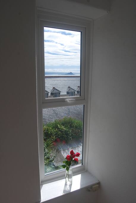 View of St Michael's Mount from the landing