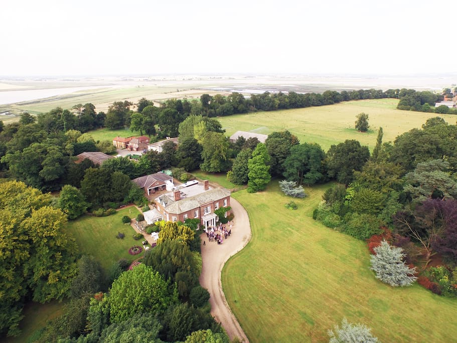 Aerial - looking towards Flats/Humber