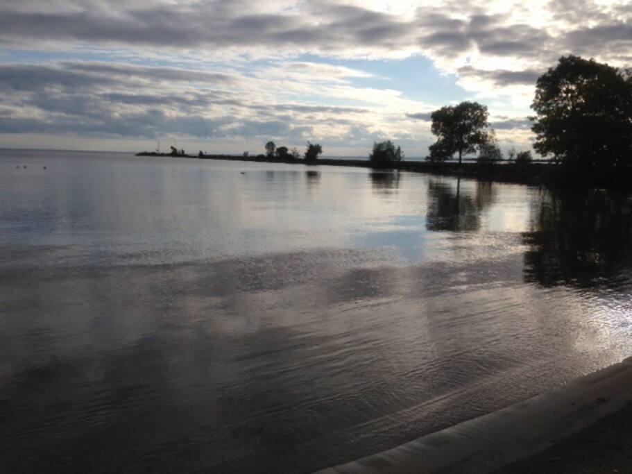 Beautiful Lake Simcoe and beach.