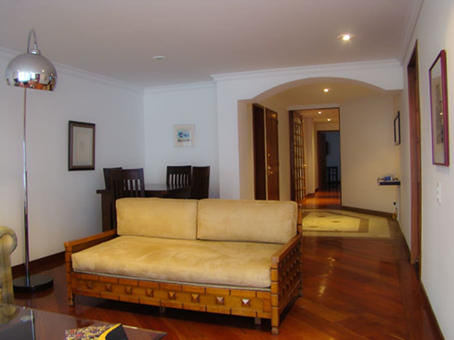 View from living room, dining room, main entrance and bedrooms hall.