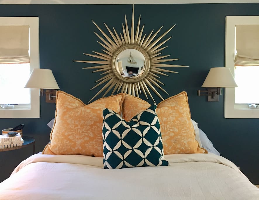 Our guest bed has a fine European Sleepwalks all-latex mattress —without nasty chemicals like formaldehyde!