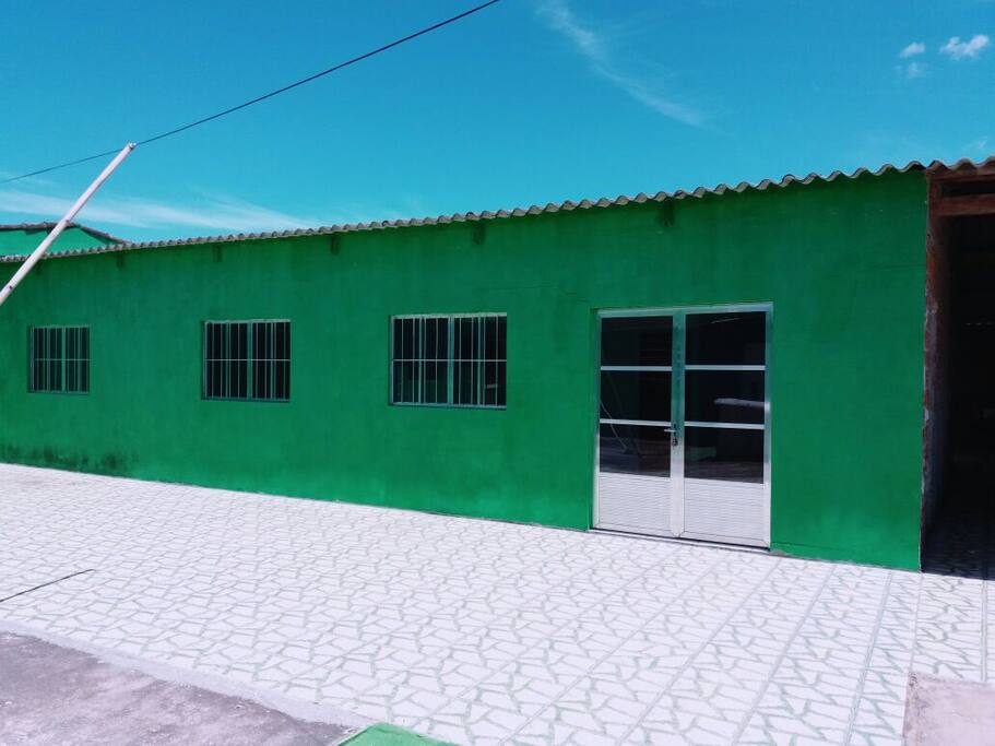 fachada dos quartos.