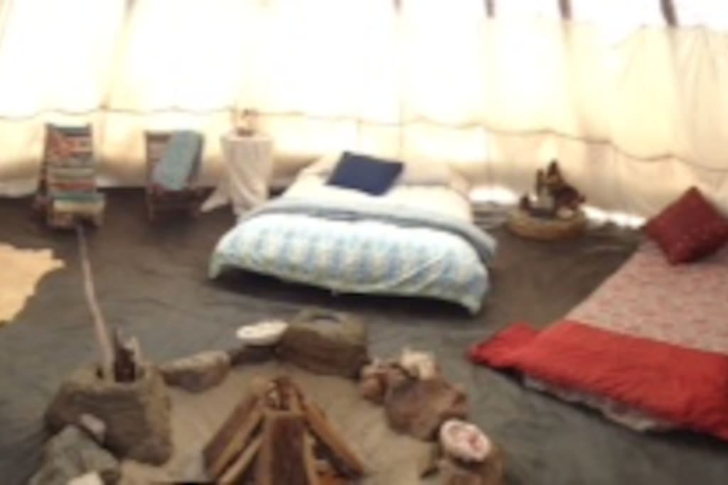 Tipi is 20' plenty of room