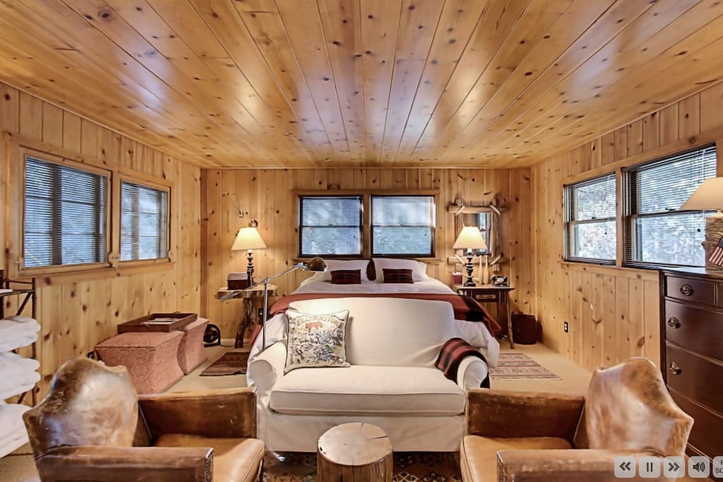 Large master bedroom with sitting area