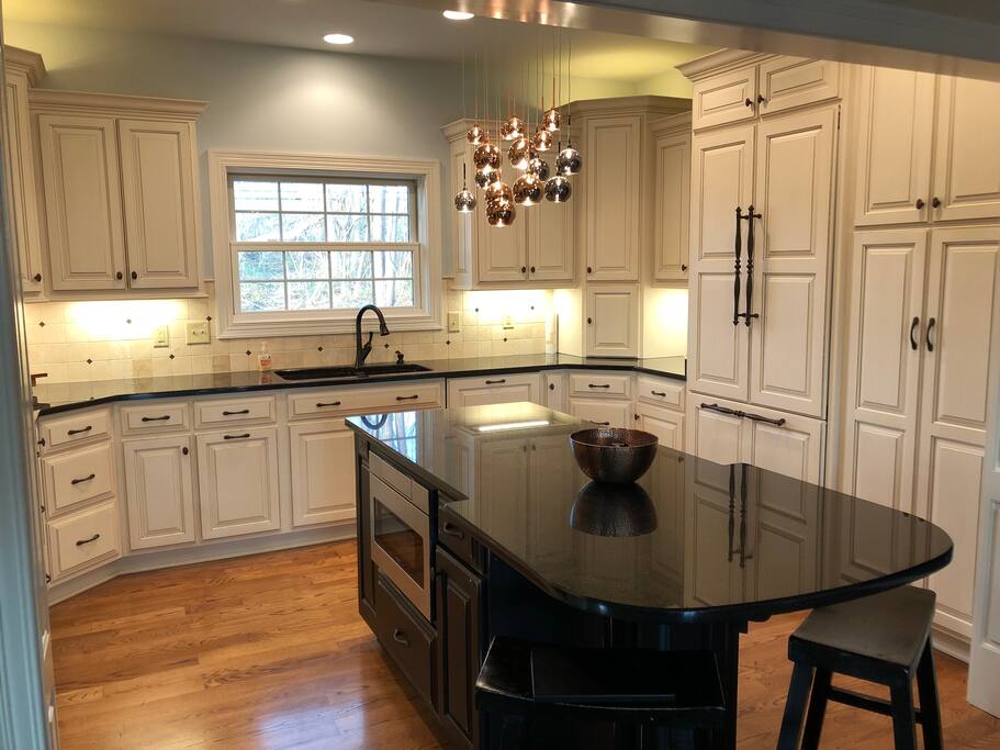 Gourmet kitchen.