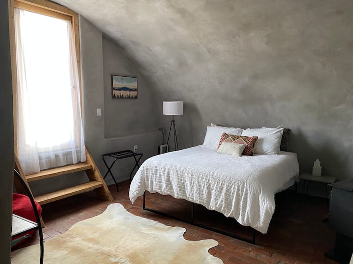 Bedroom #1- includes its own wood burning fireplace