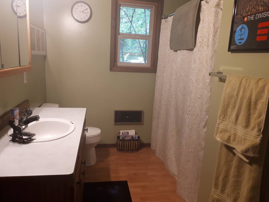 Bathroom, tub and shower