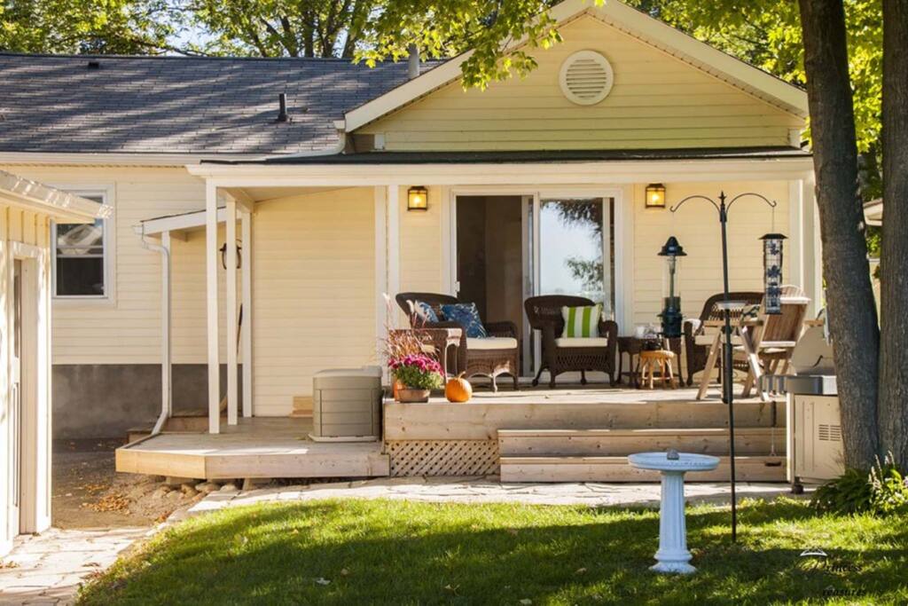 Beautiful large back deck to relax and enjoy a beverage