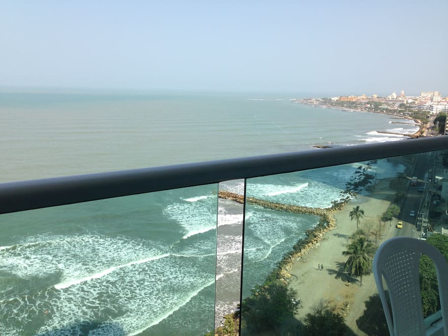 Vista del mar desde el balcón