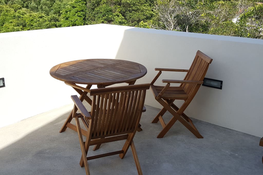 Terraço de entrada para o apartamento