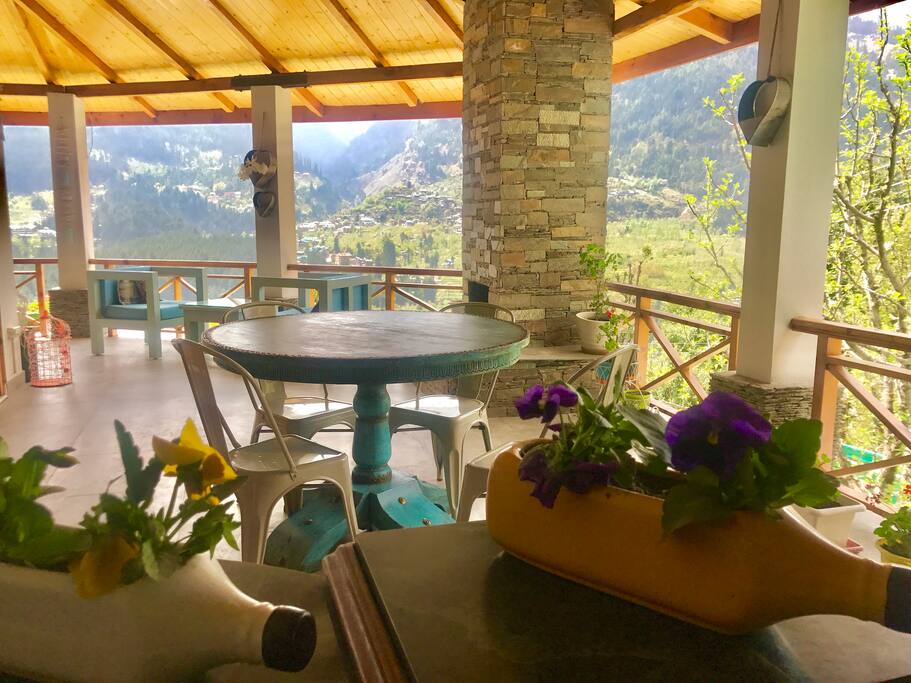 View of the mountains from our porch ..