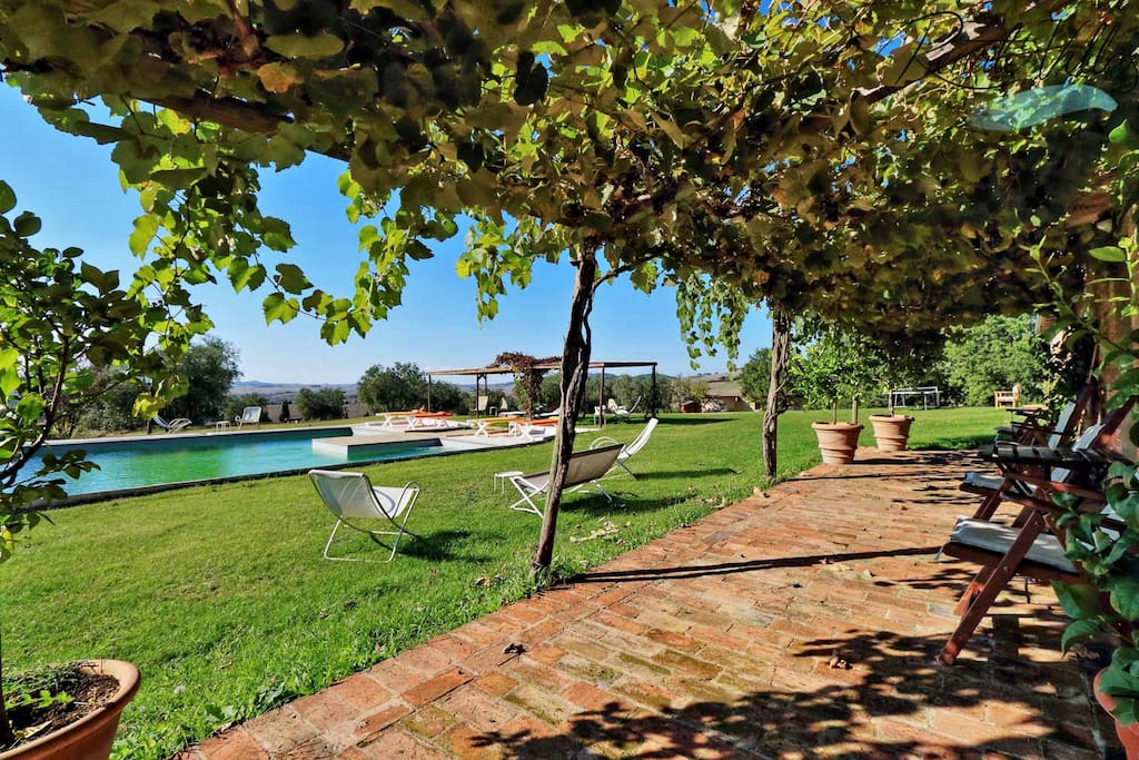Whether you want to take a dip, or find some shade under the vines...