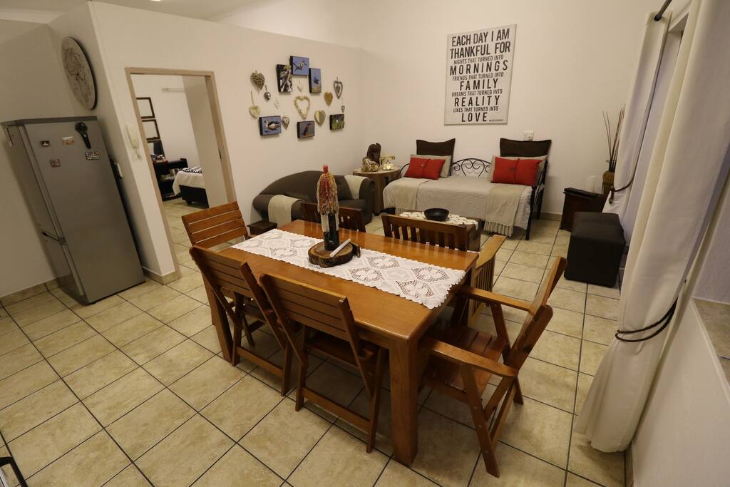 Open kitchen and living room area