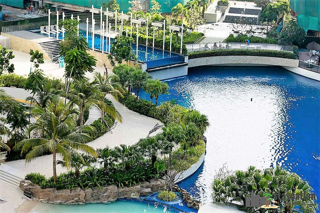 Wave Pool and Paris Beach Club view