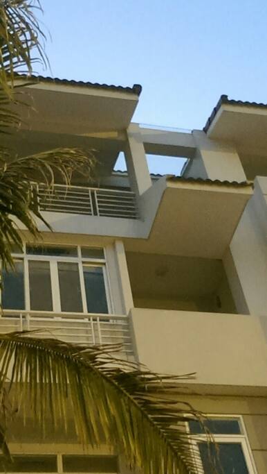The Villa when the sun goes down