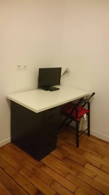 television and desk