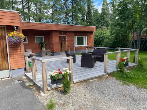 Retro house near the rapids, in the center of Kuhmo.