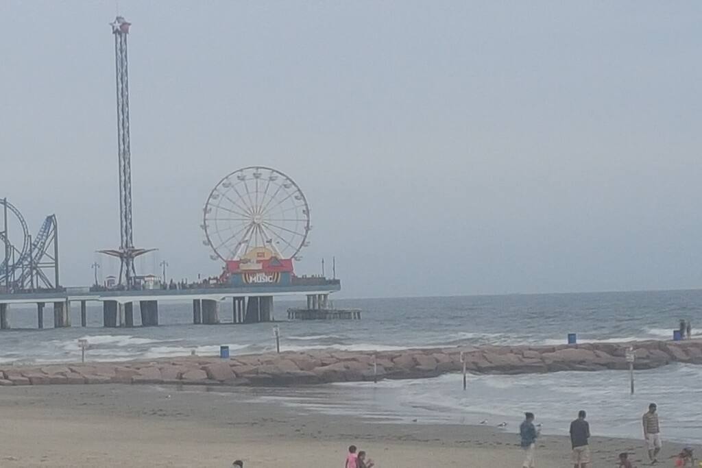 That's Right! We're walking distance to the Historic Pleasure Pier! Just a quick walk to the renown Seawall! All from our place Hattie's Place Too!! Check us out however you desire!!