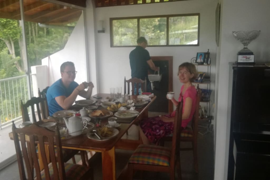 Guests having a lovely breakfast.