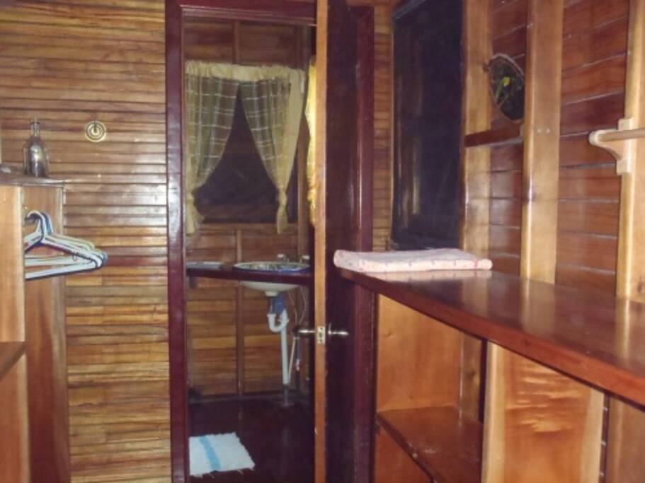 dressing area and storage