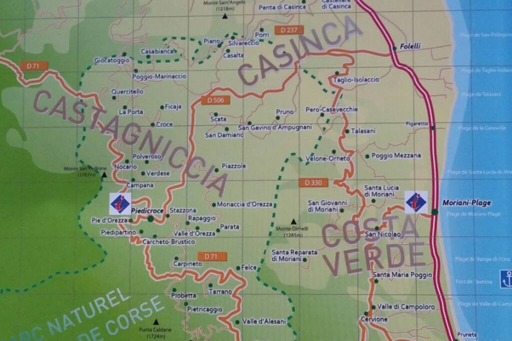 la carte des alentours