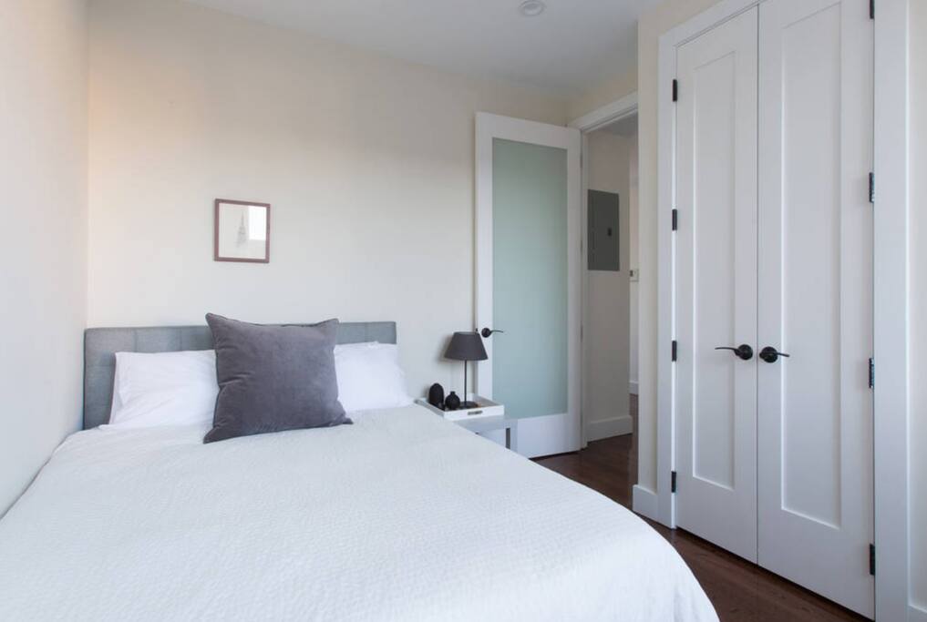Guest rooms are identical. Queen sized memory foam mattress, clean and soft linens, extra pillows (and different pillow types) for your comfort.