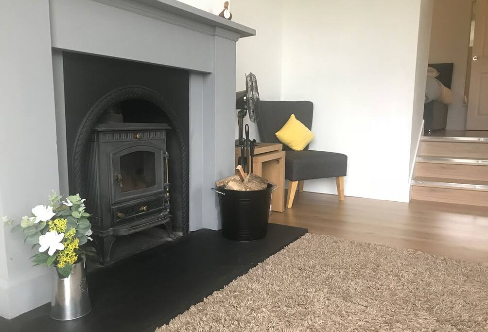 Lounge with Fuel Burning Stove