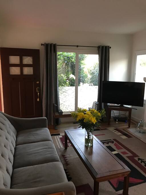 Living area with cable TV