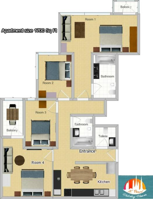 Floor plan of the apartment