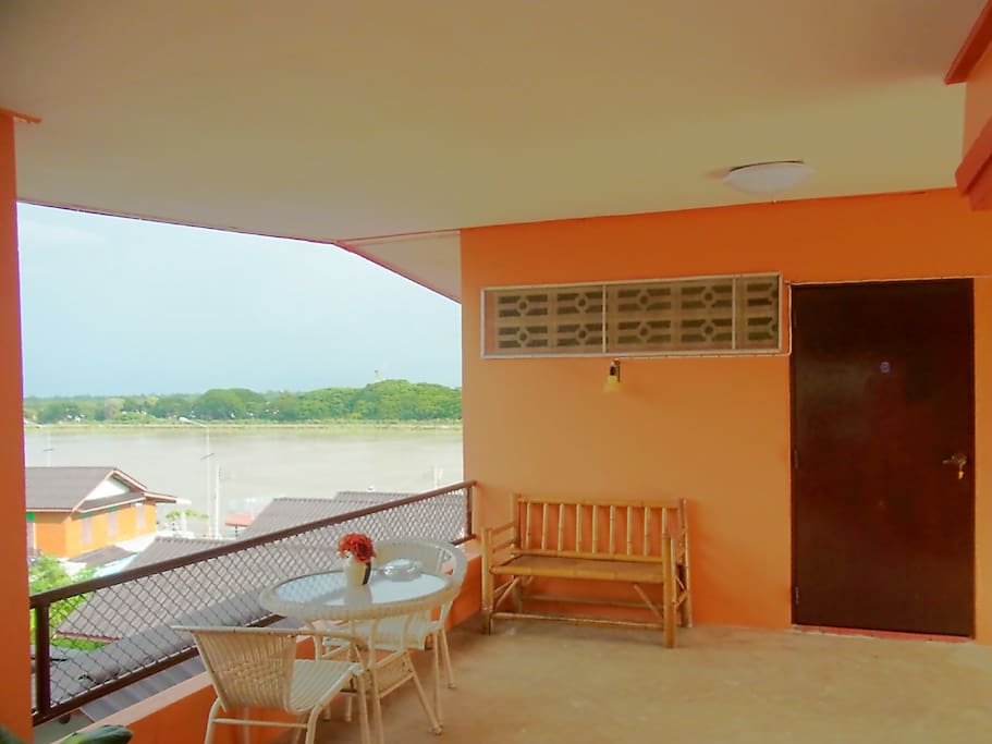Top floor fan dormitory room with river view 200/Person, 350/2 person, 450/3 person, 500/4 person