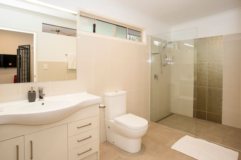 Huge bathroom and large shower