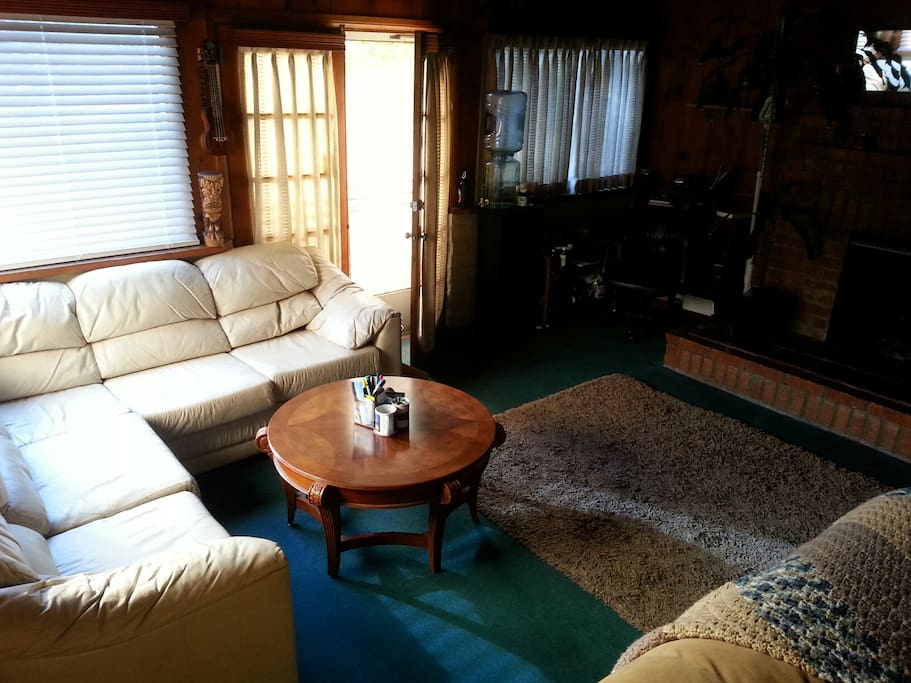 Studio Cabin / couch and coffee table