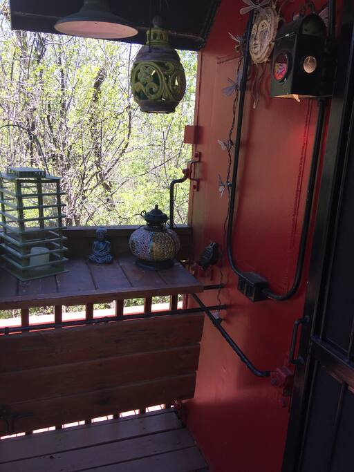 View to the North of the caboose which is also part of the nature preserve. The swimming pool is mere steps from here down the boardwalk.