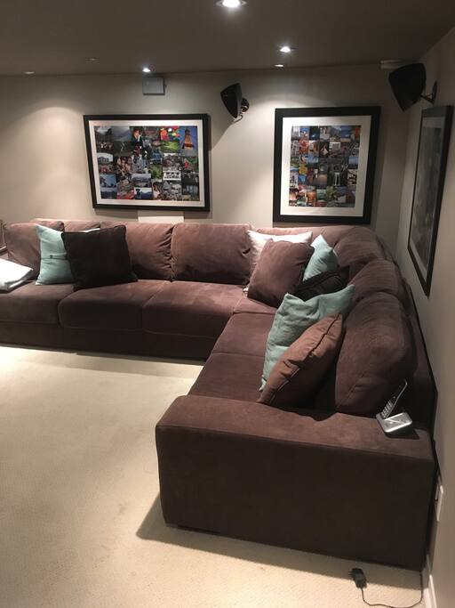 Basement with cable TV