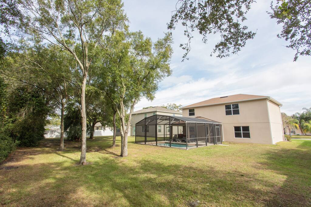 Large backyard