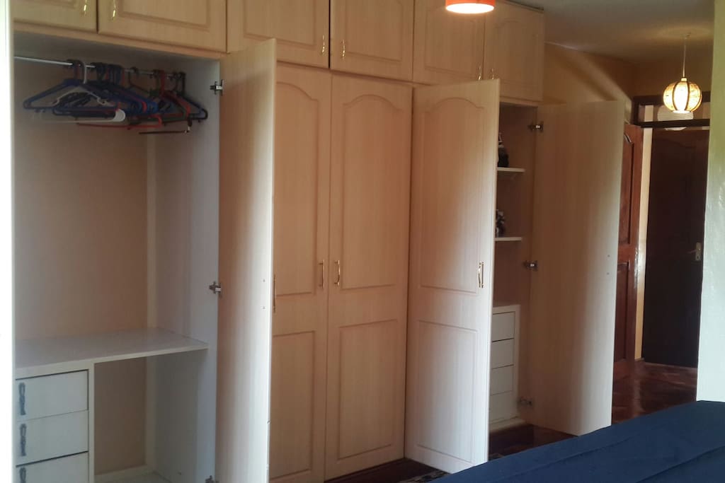 cupboards in all bedrooms