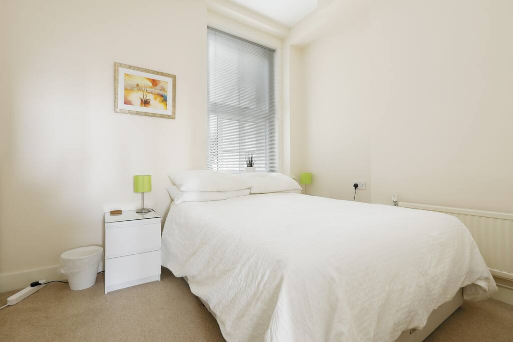 The King-sized double bed and it's £900 mattress. Superking-sized duvet, and pure cotton bedding makes for a great nights sleep.