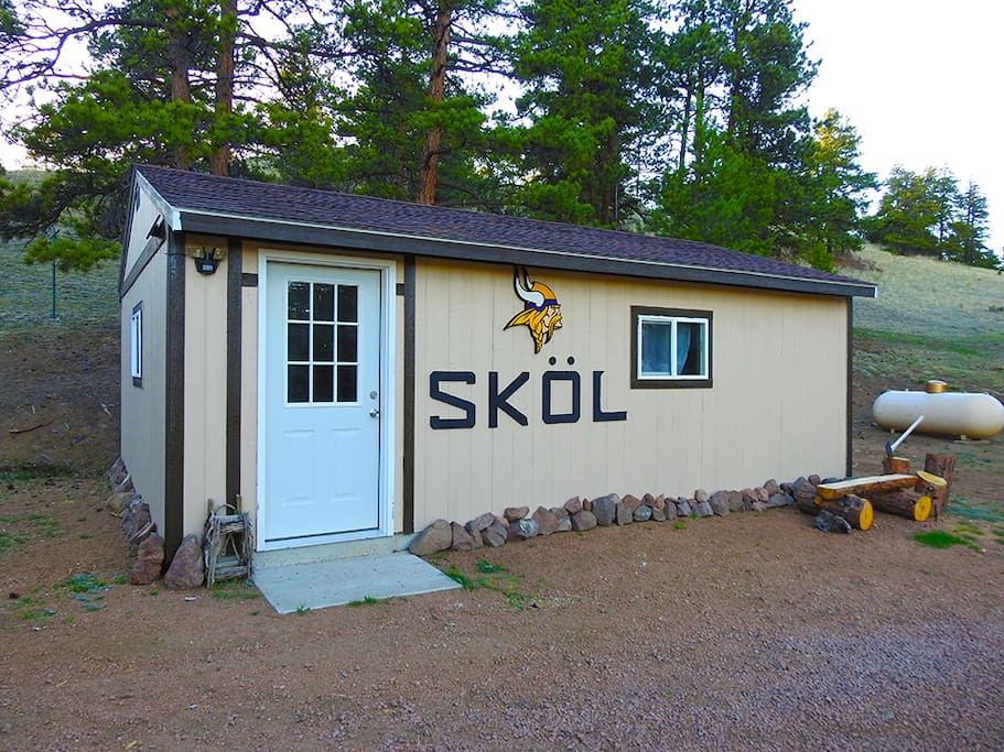 16x24 converted utility shed is our "SKOL Cabin"