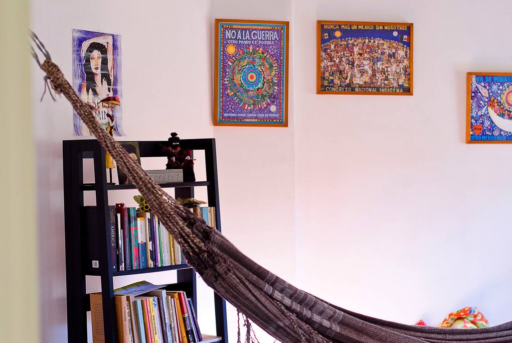 You may borrow books in case you speak portuguese