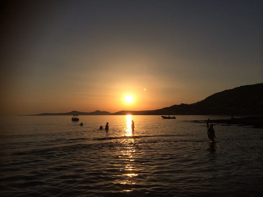 Sunset at the nearby (Bali) beach