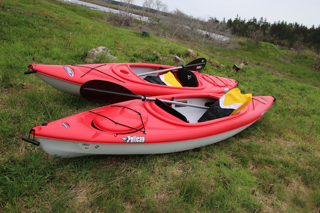 Our two kayaks are available to take for a relaxing paddle down the river.