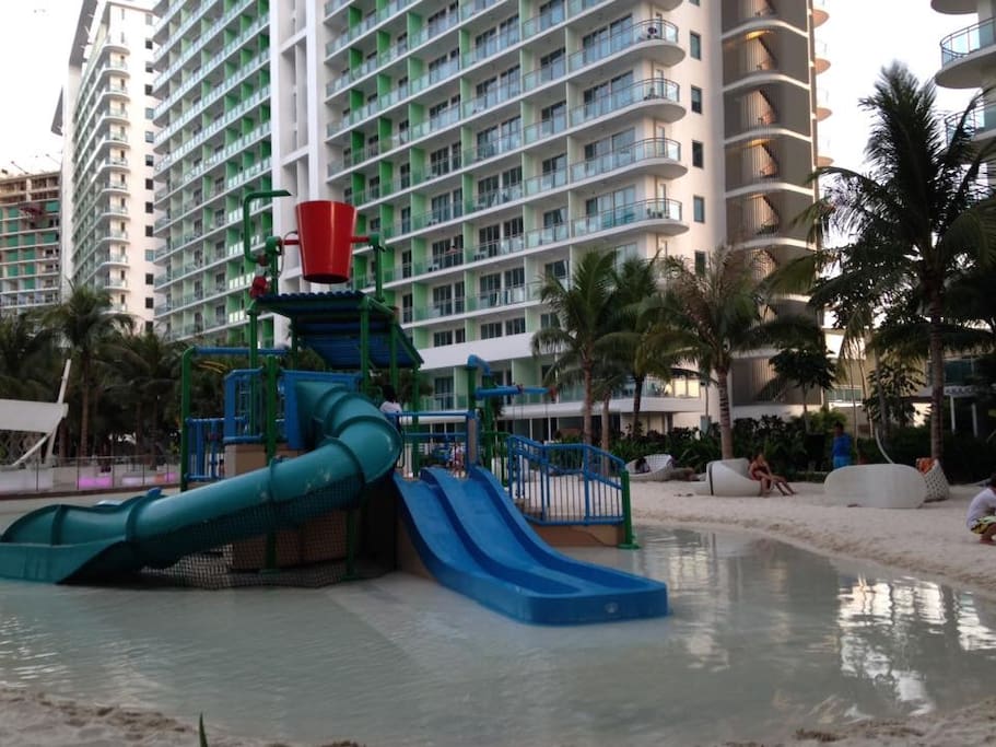The kids pool, where children can play around